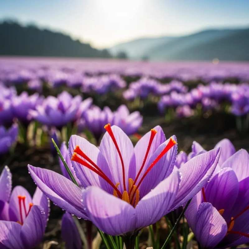 Where is 90% of the world's saffron grown