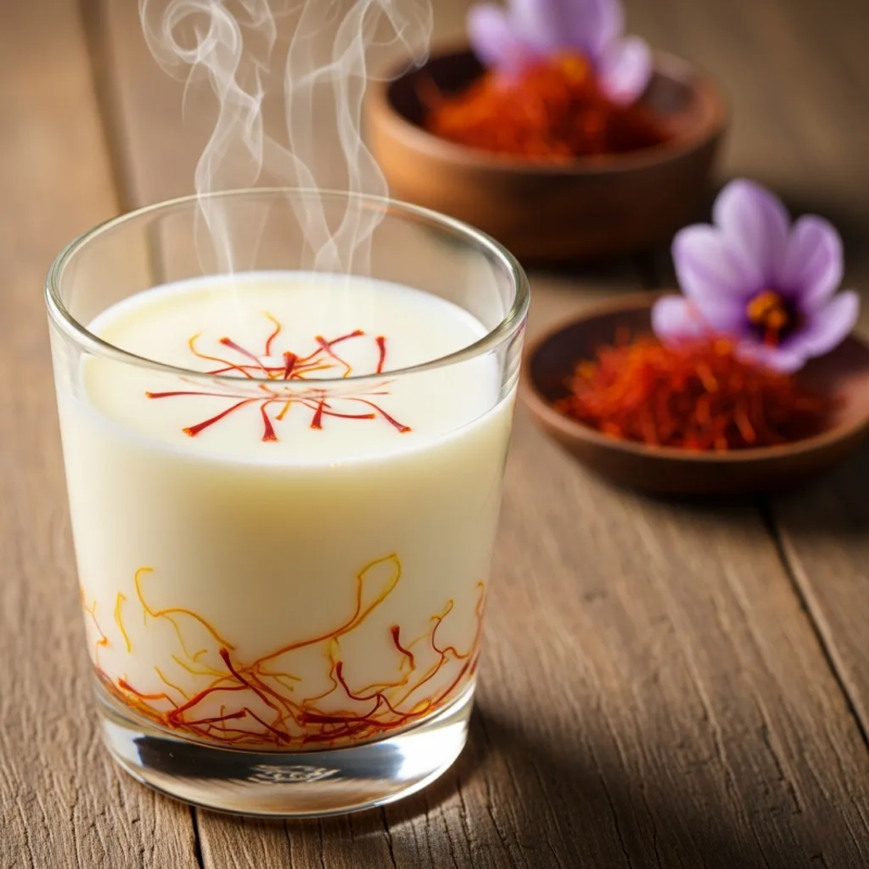 Milk with saffron benefits