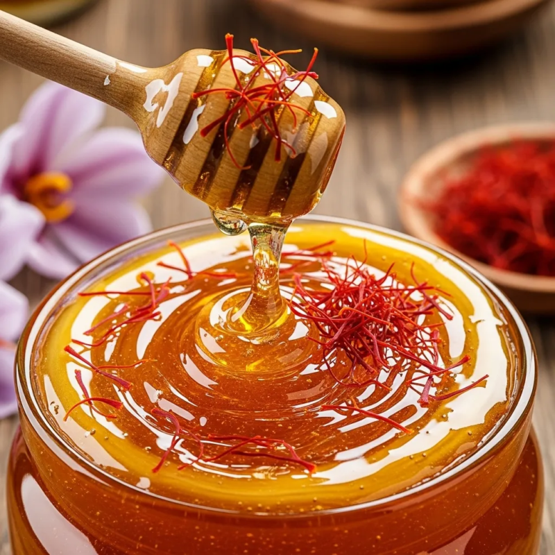 Saffron and honey mix