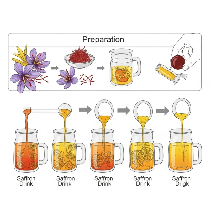 Preparing saffron drink