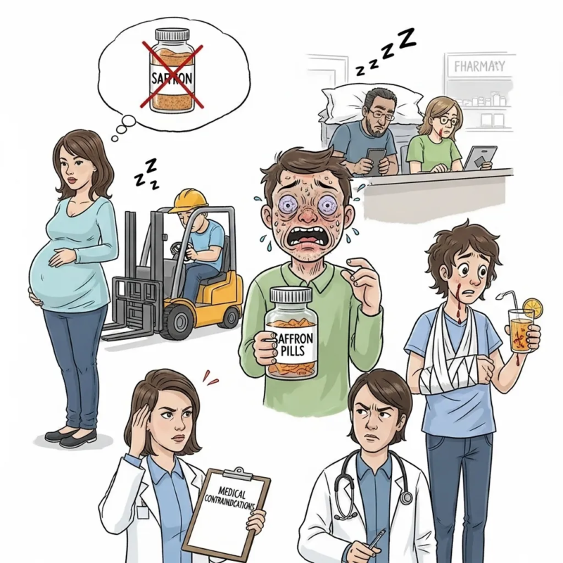 Who should avoid saffron