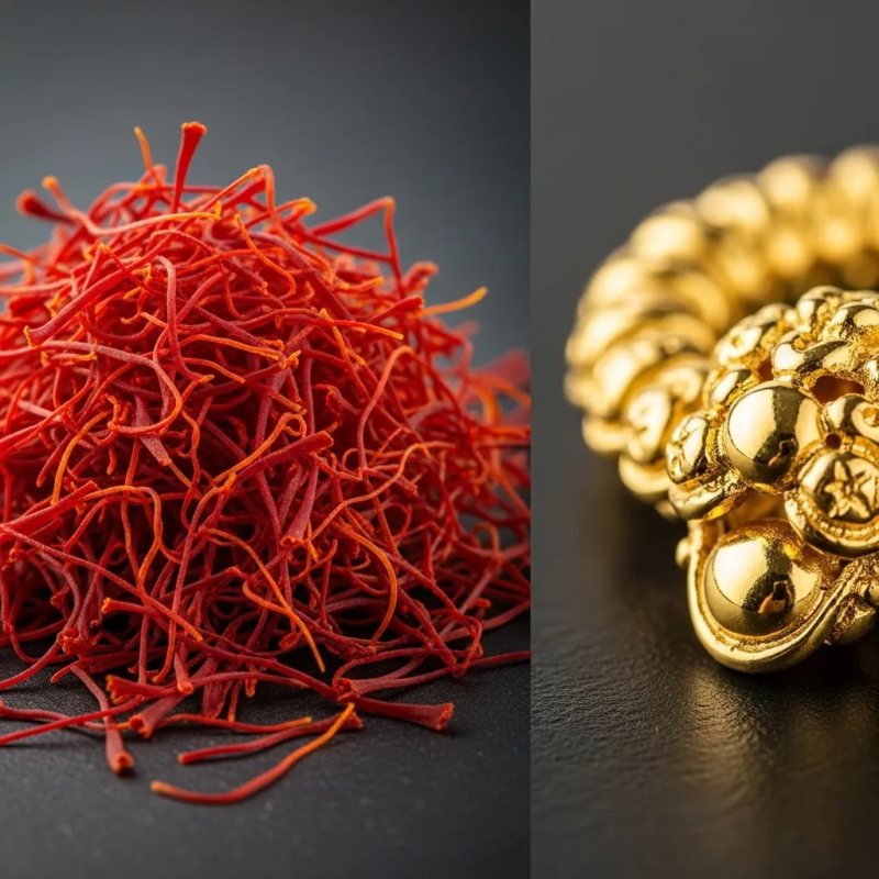 Saffron price compared to gold