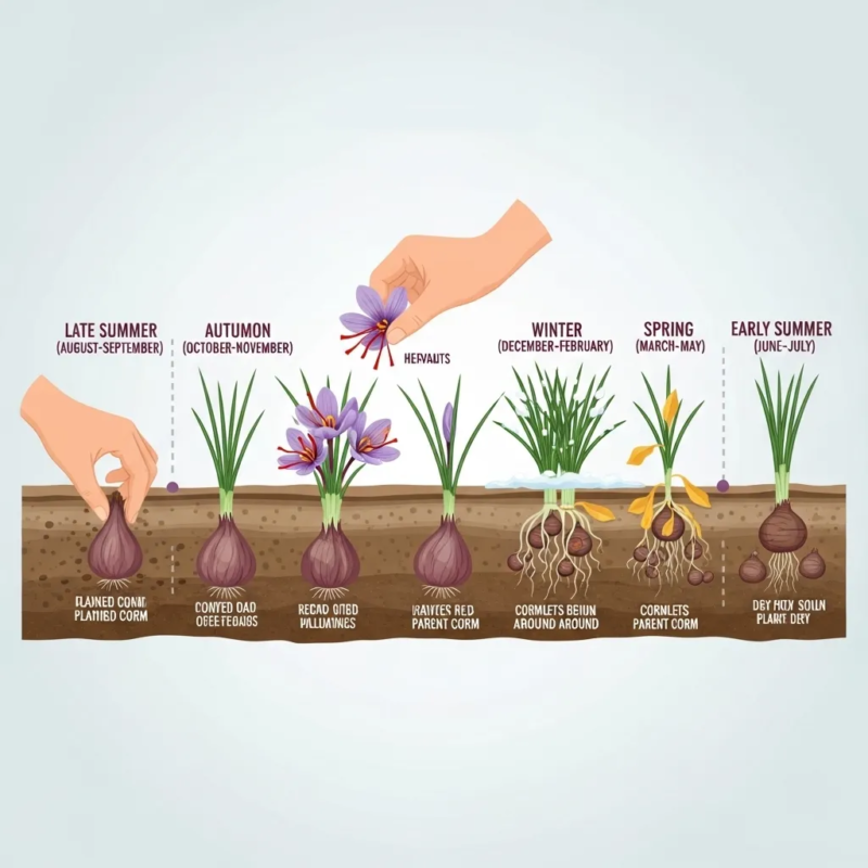 Saffron growth time