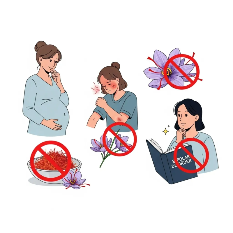 Saffron consumption restrictions