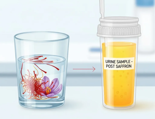 Does saffron change urine color?