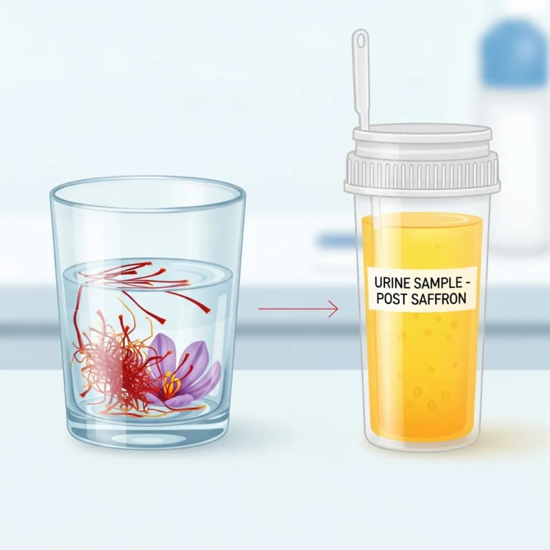 Saffron and urine color