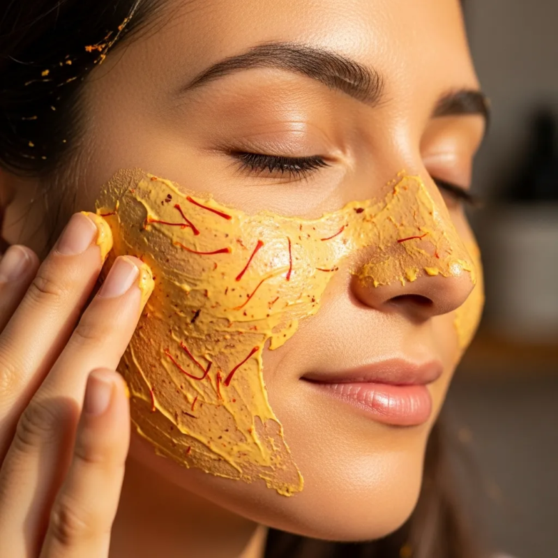 How to use saffron on face