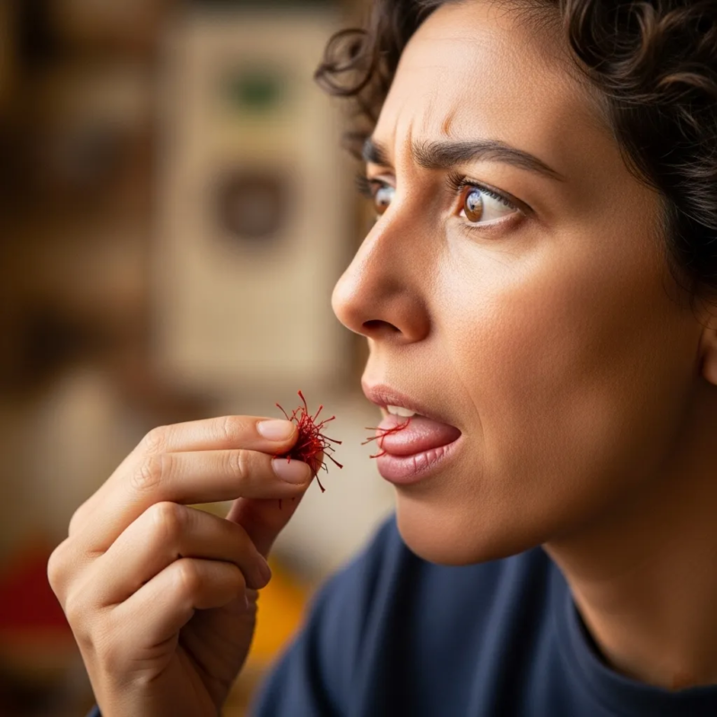 Eating saffron by itself
