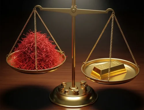 How much is saffron per kg vs gold?