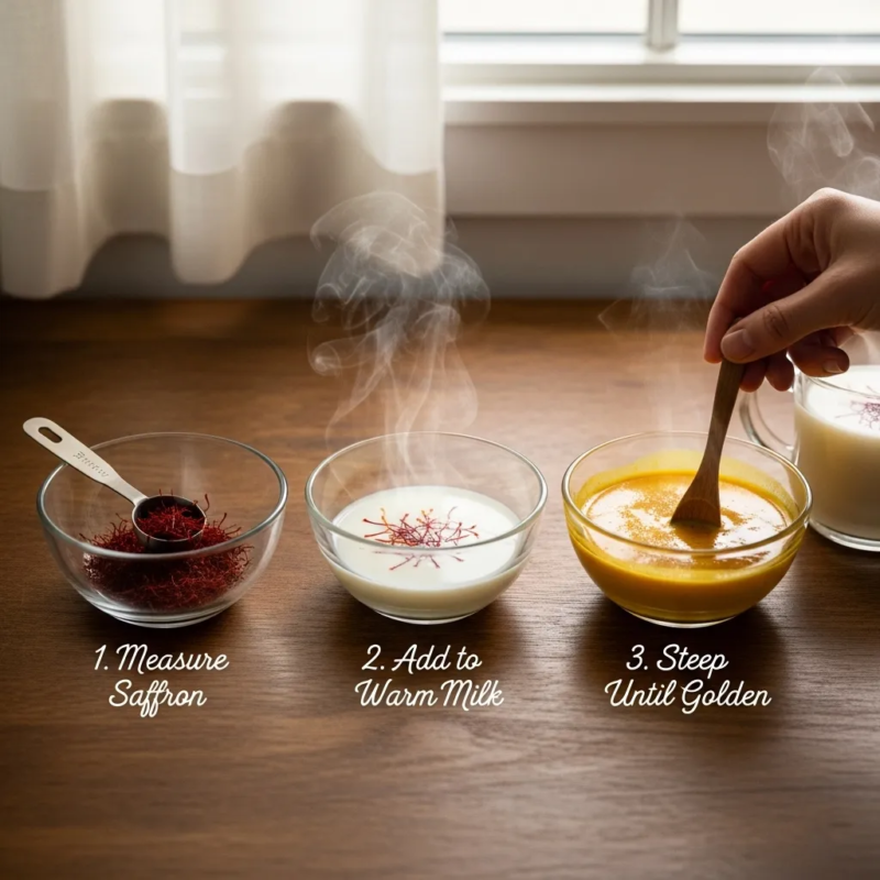 Saffron infusion method