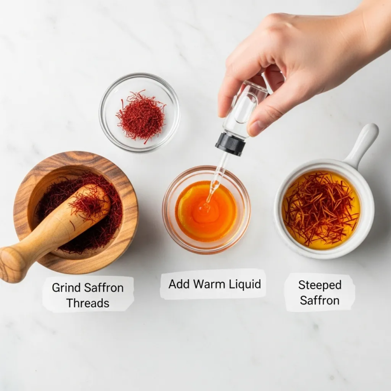 Using pure saffron in cooking