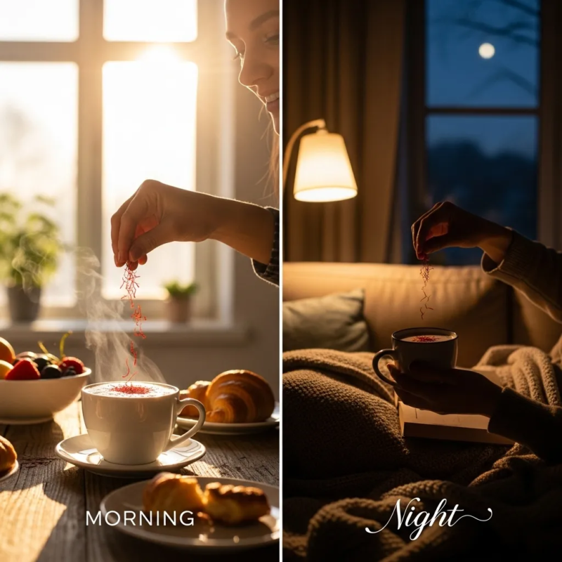 Best time to take saffron