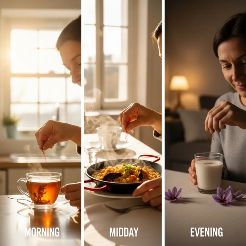 Best time to take saffron