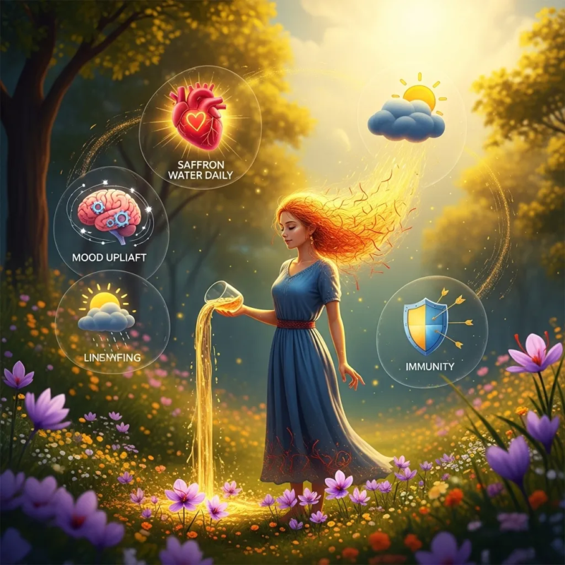 Drinking saffron water daily