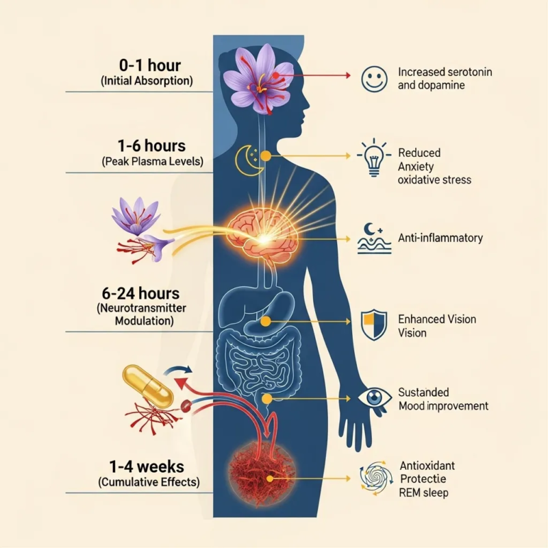 How long does saffron take to work
