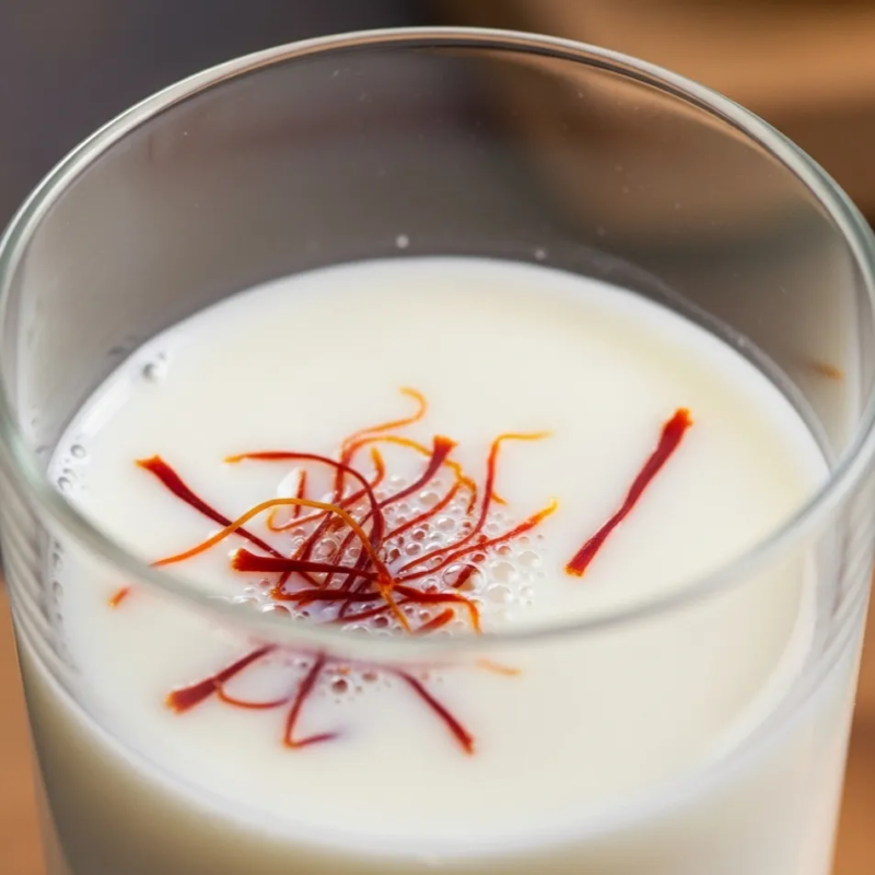 Saffron soaked in milk time