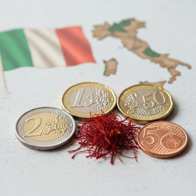 Saffron price in Italy