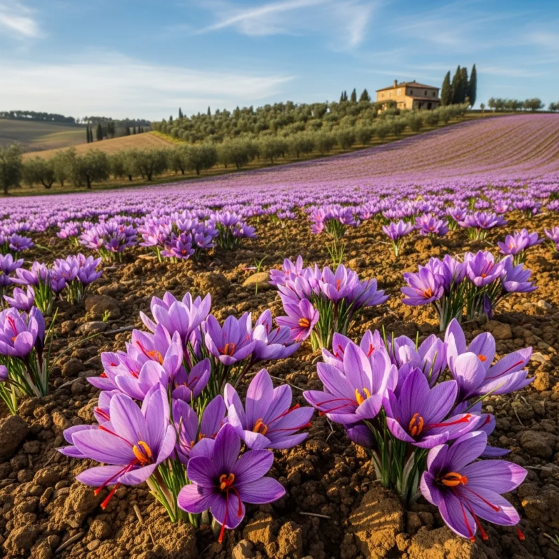 Saffron origin in Italy