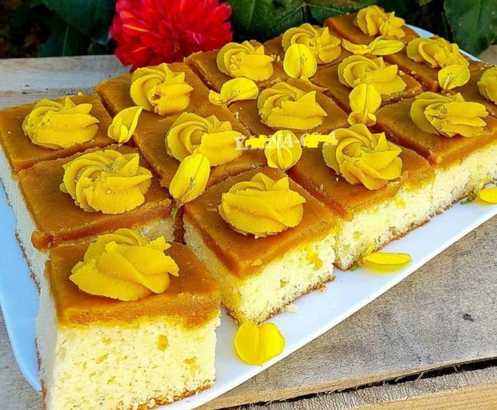 Delicious and fragrant recipe for halva cake with saffron, iftar, all kinds of cakes, cake decoration, Ramadan dessert, Ramadan sweets, halva cake