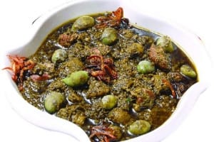 Green Almond stew recipe with delicious and fragrant saffron , Green Almond stew with saffron, Green Almond stew, local food, how to prepare Green Almond stew with saffron, tips for cooking Green Almond stew with saffron, how to prepare different types of stew, cooking training with saffron